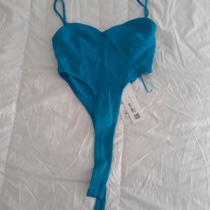 Brand new turquoise Zara bodysuit